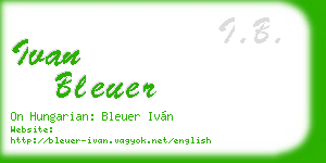 ivan bleuer business card